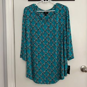 NWT Women’s Scoop neck 3/4 Sleeve Tunic Blouse - XL